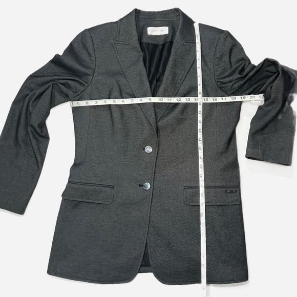 Calvin Klein 2 Button Charcoal Tailored Blazer Womens size 10 - Picture 3 of 8